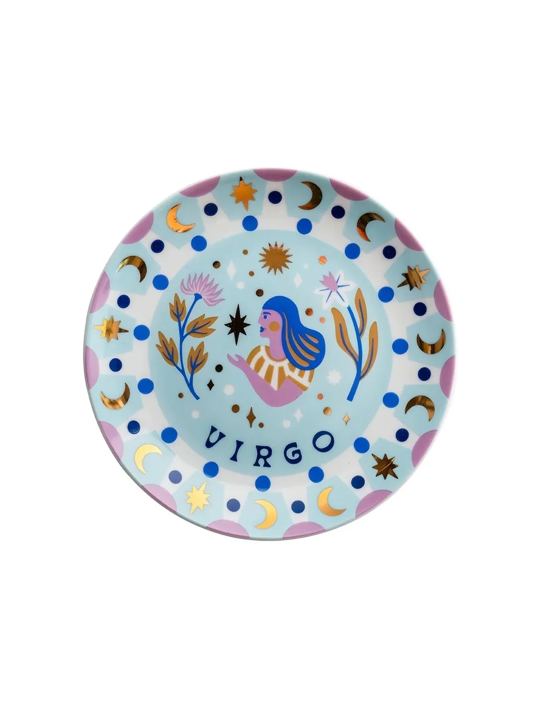 Assiette Astrale Bitossi - Vierge 16 Cm