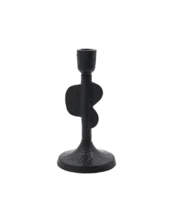 Bougeoir Donna Noir 20cm - House Doctor