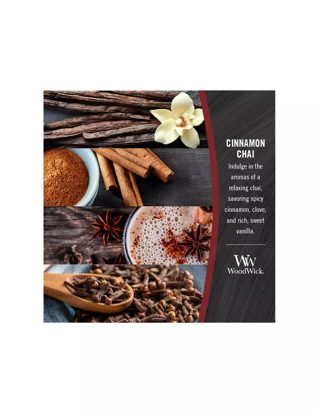 WoodWick Bougie Chai Ă La Cannelle - 275 Gr â Image 4