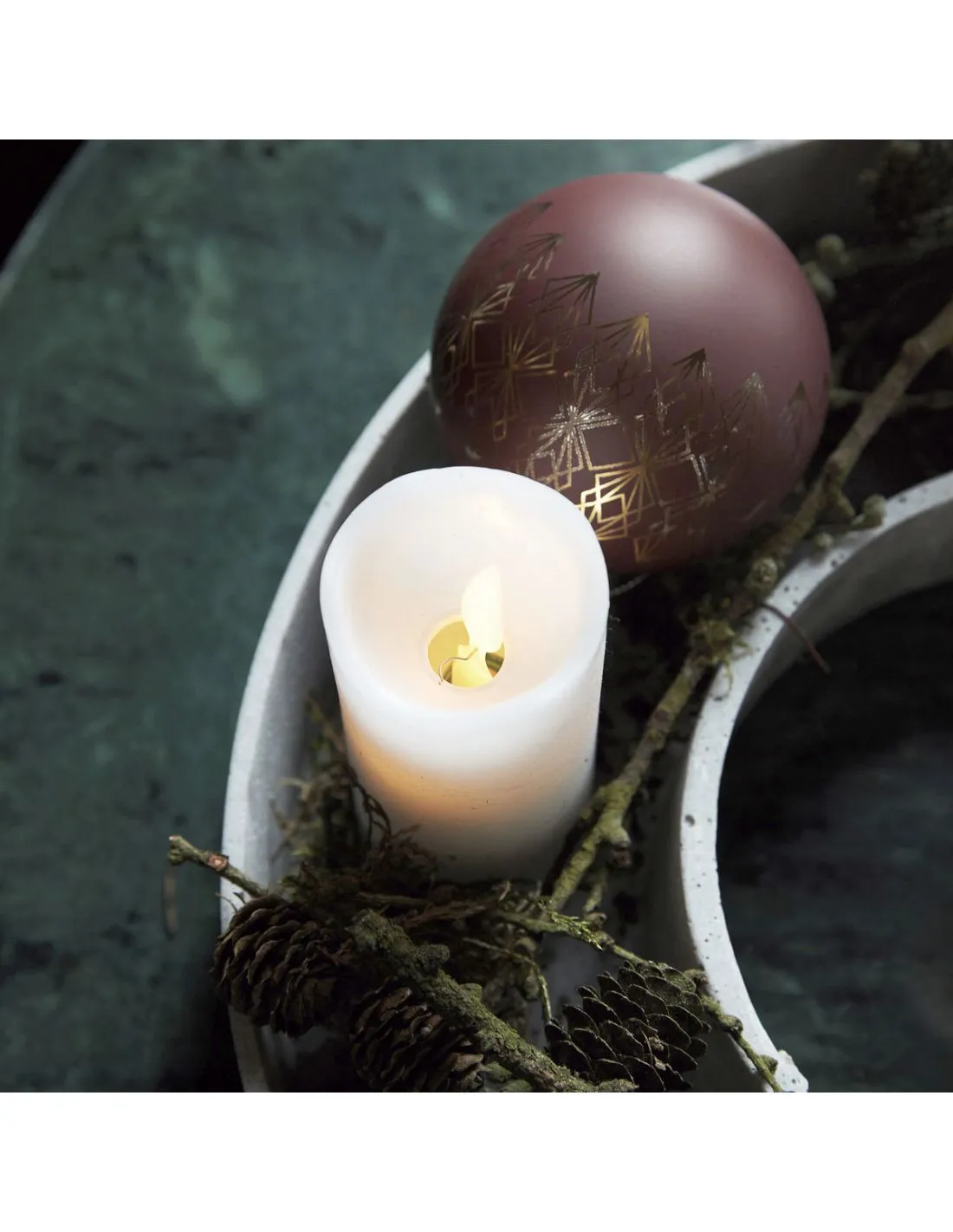 House Doctor Bougie Led Blanche Fine - 12.5cm – Image 3