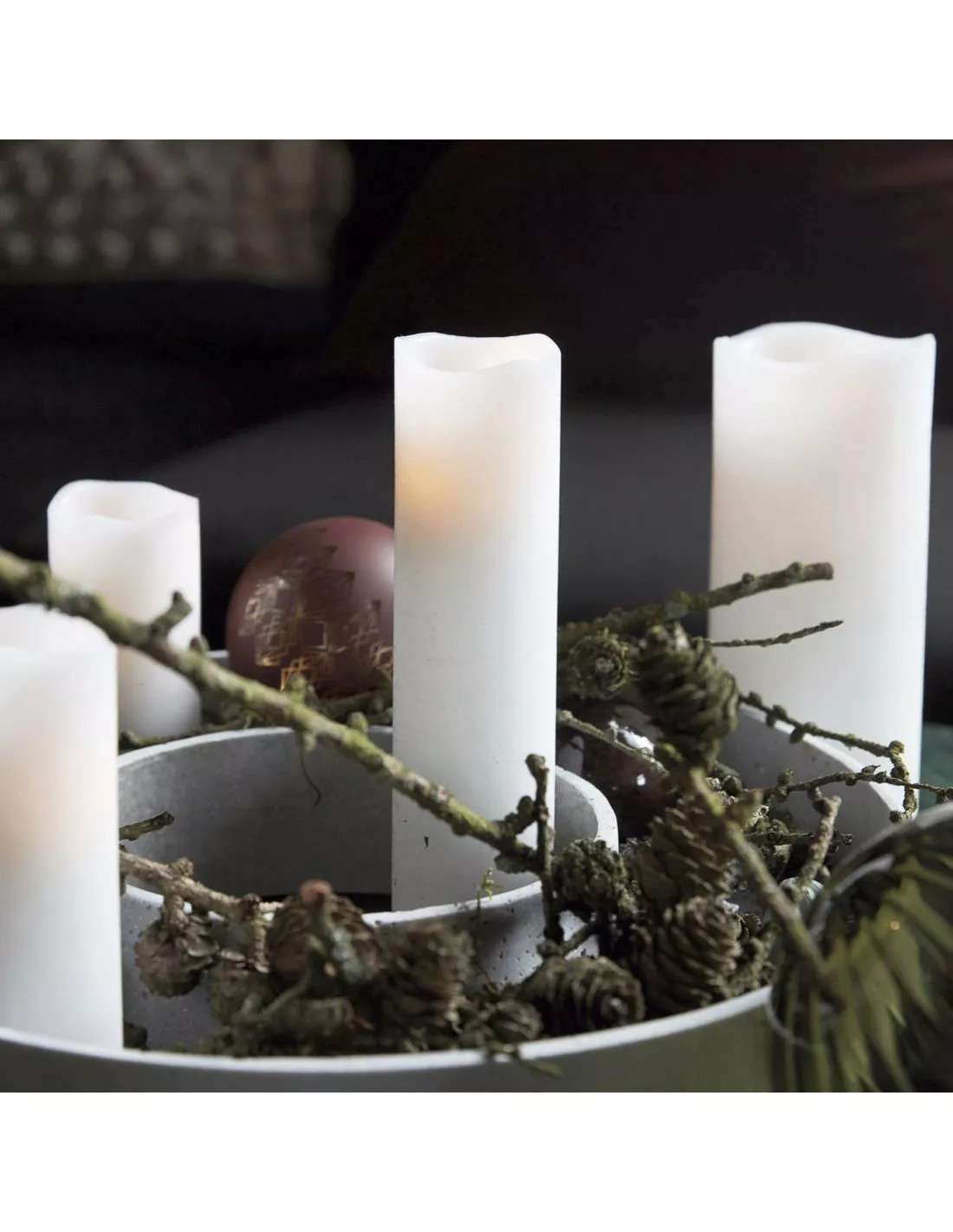 House Doctor Bougie Led Blanche Fine - 20 Cm – Image 2