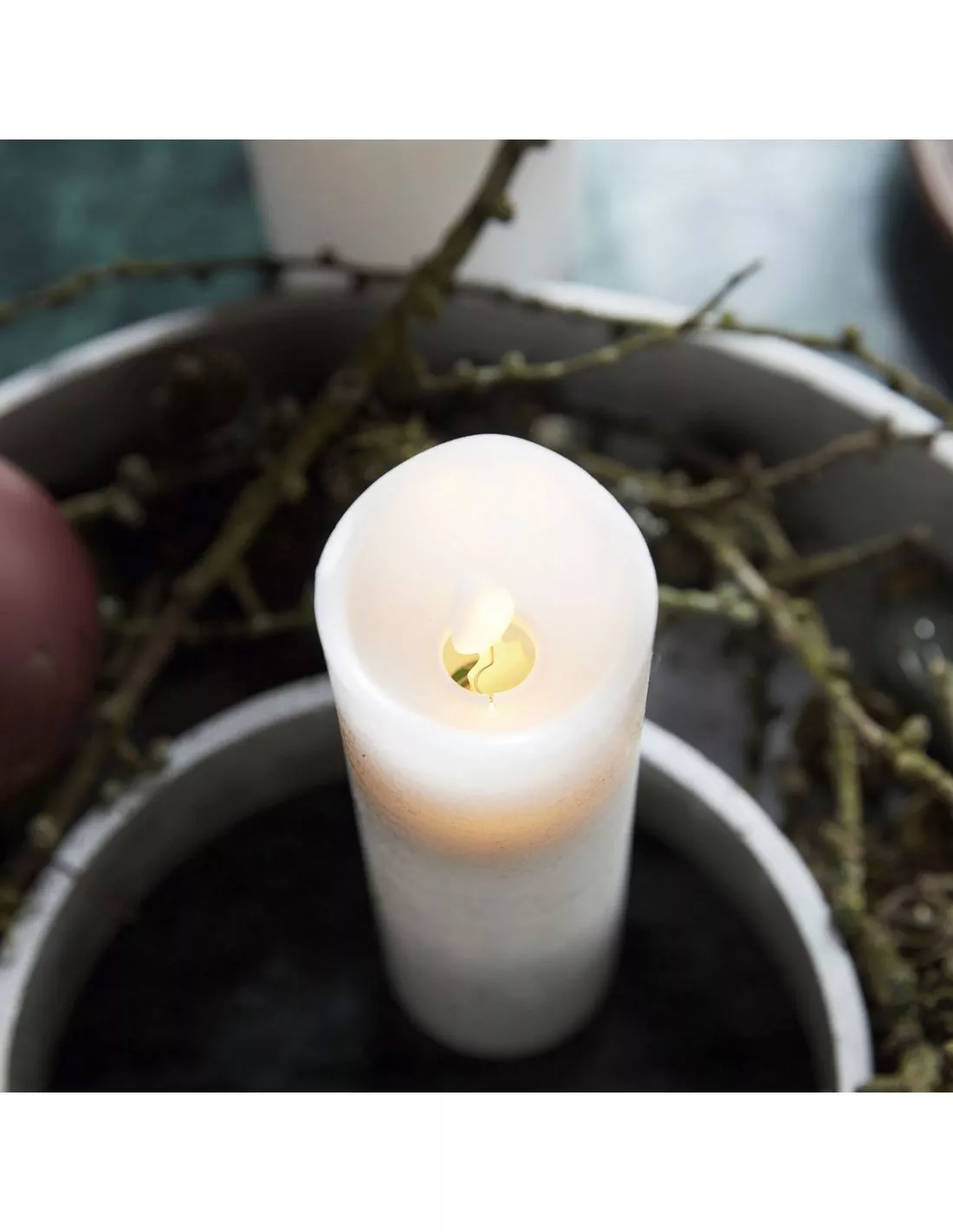 House Doctor Bougie Led Blanche Fine - 20 Cm – Image 3