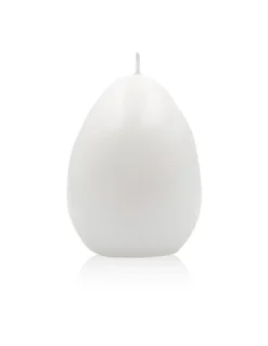 Bougie Oeuf De Pâques - Blanc - Ciergerie Des Prémontrés