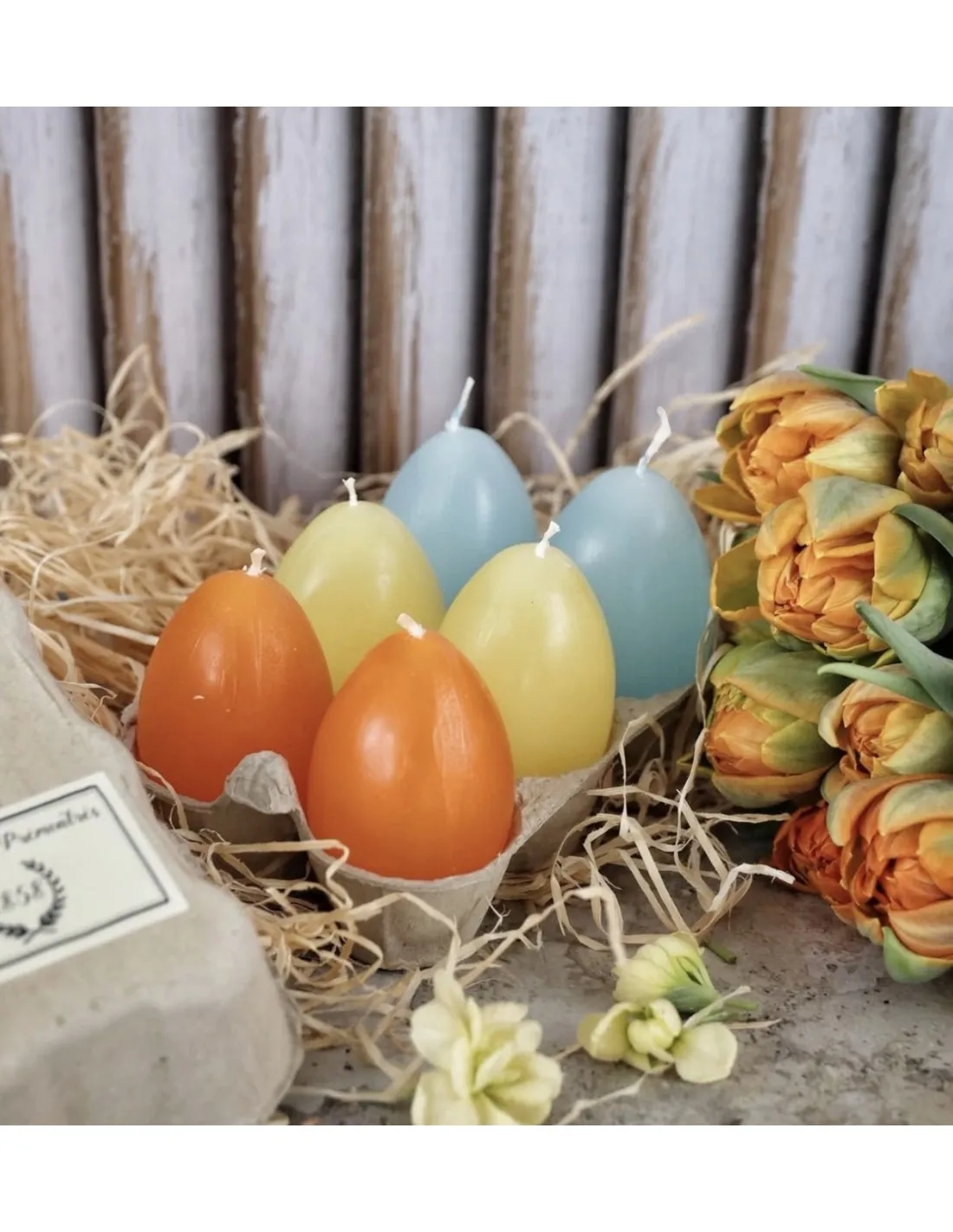 Bougie Oeuf De Pâques - Jaune - Ciergerie Des Prémontrés – Image 2