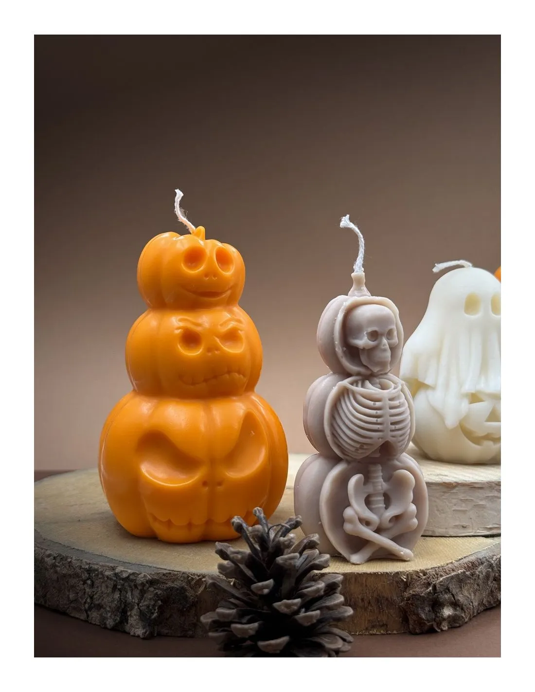 Bougie Parfumée 3 Citrouilles Halloween – Image 2