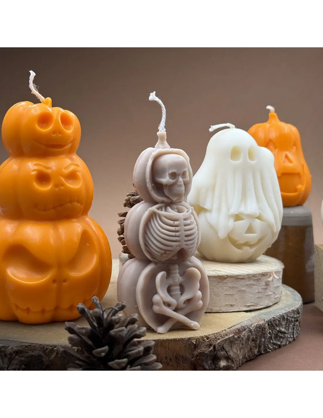 Bougie Parfumée 3 Citrouilles Halloween – Image 3