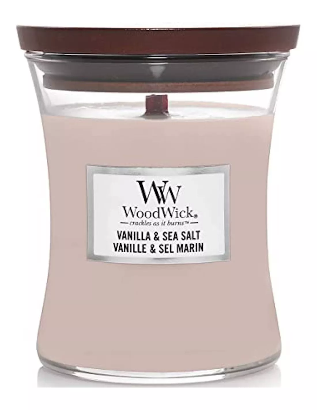 WoodWick Bougie Vanille Sels Marins - 275 Gr