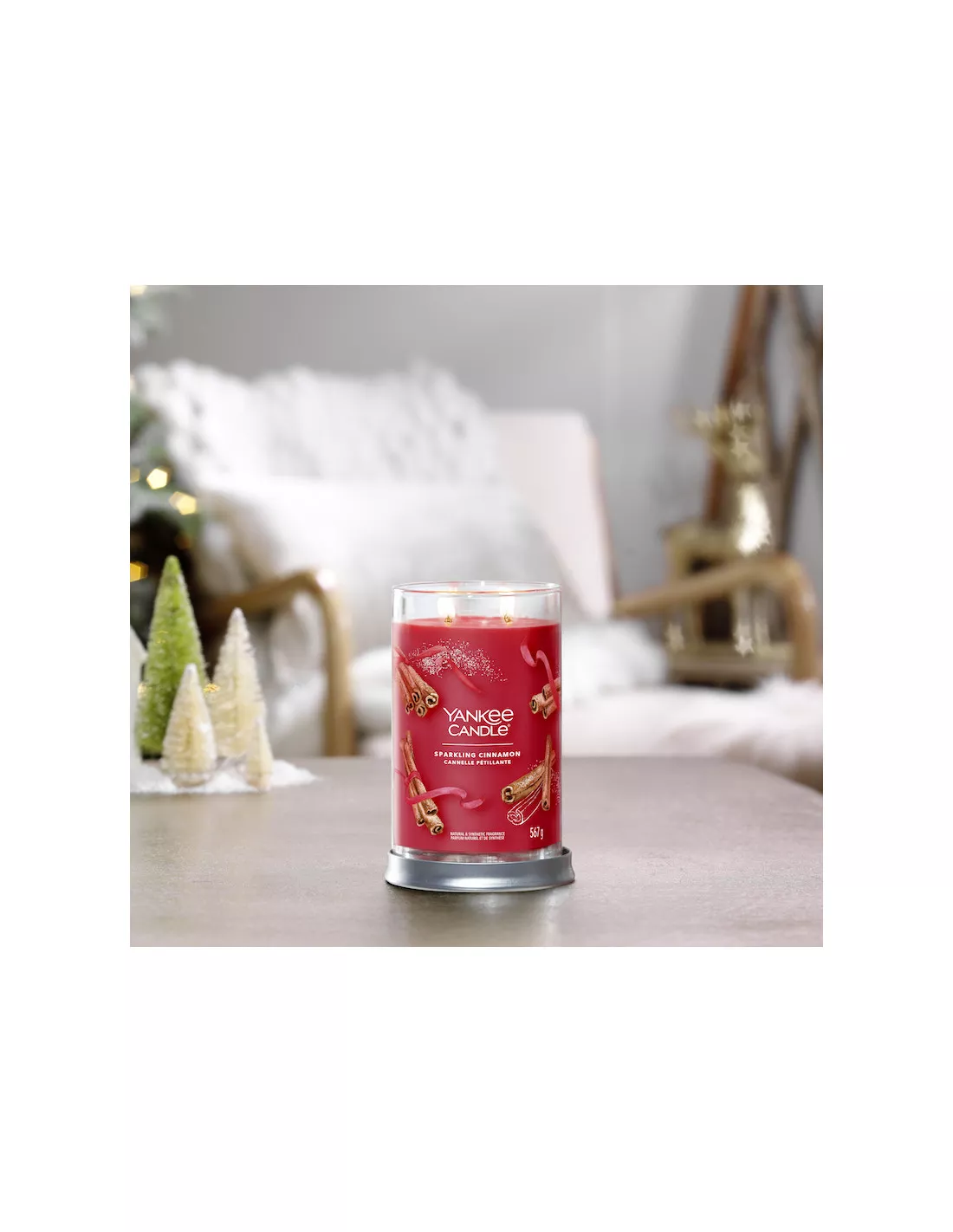 Yankee Candle Cannelle Pétillante - Grande Colonne 2 Mèches – Image 2