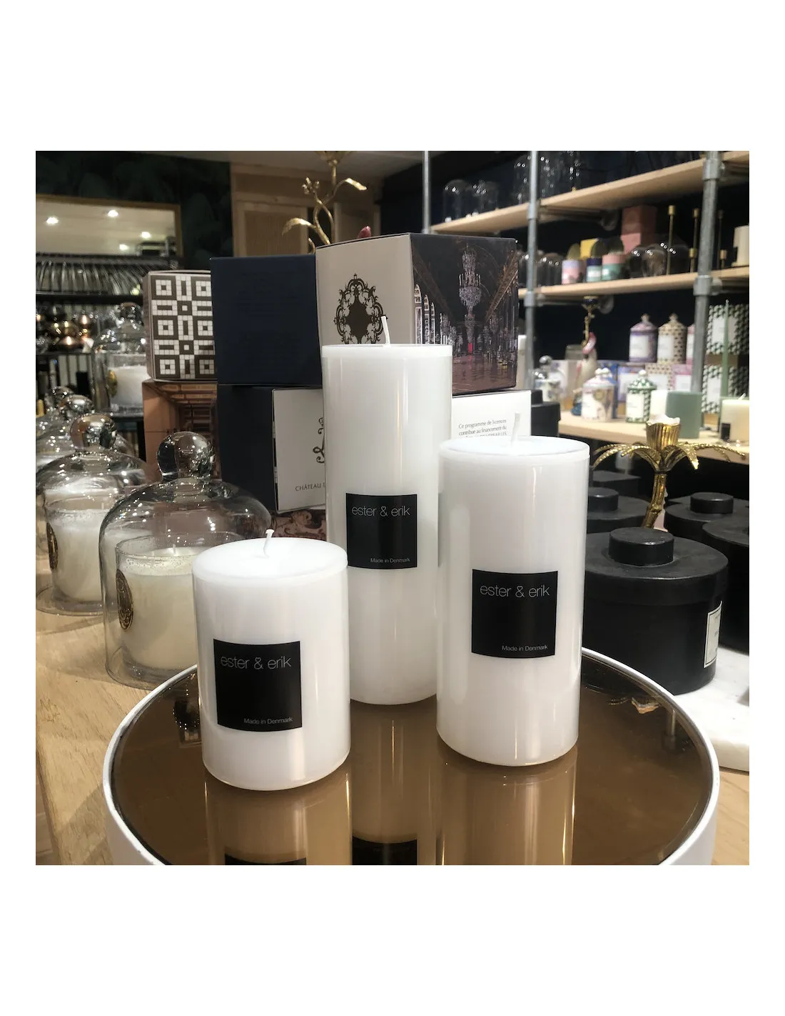 Cierge Pilier Blanc 15 Cm â Image 2