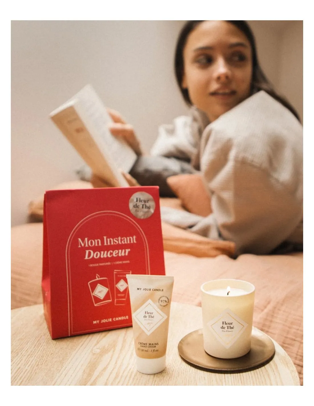 Coffret Bougie Et Crème Fleur De Thé – Image 2