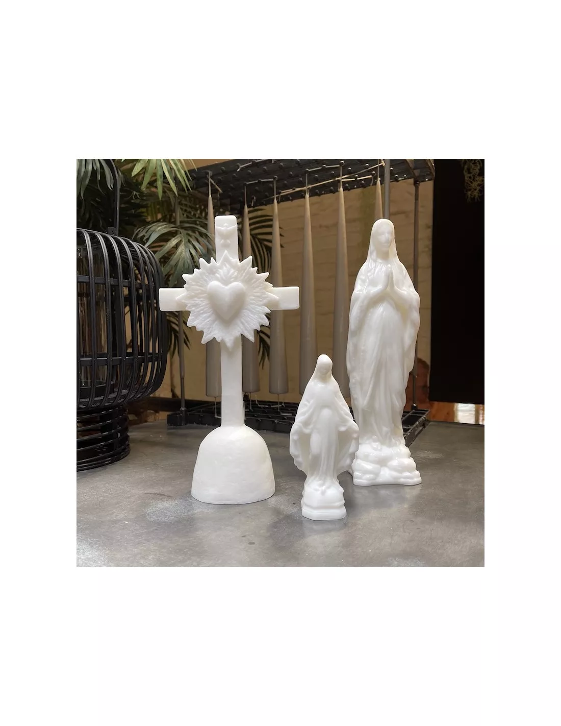 Croix Coeur De Lumière - Blanc - Ciergerie Des Prémontrés – Image 2