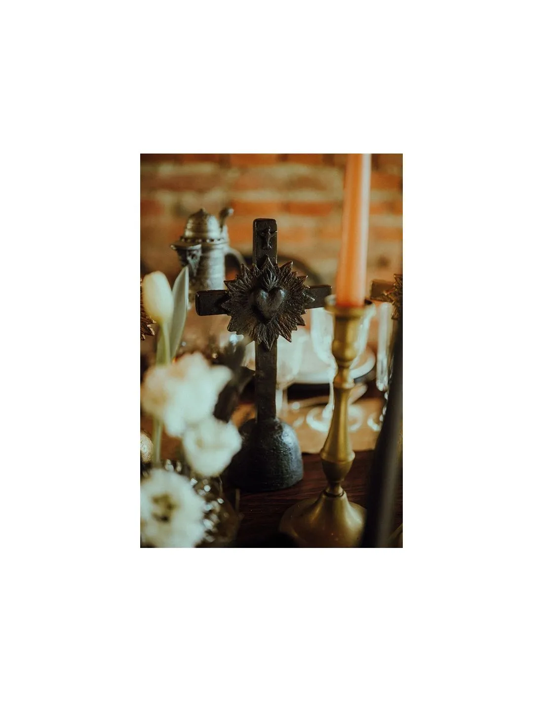 Croix Coeur De Lumière - Blanc - Ciergerie Des Prémontrés – Image 3