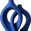 Duo De Vases Terre Cuite Enlacés Ksar - Bleu