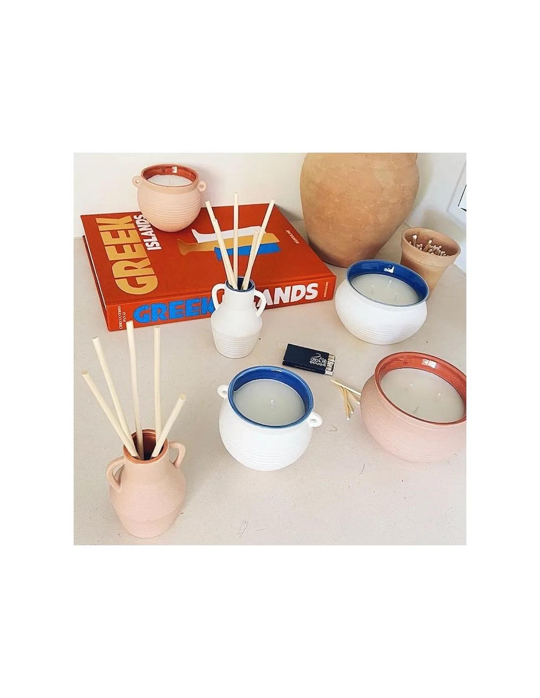 Grande Bougie Terracotta - Santorini â Image 4