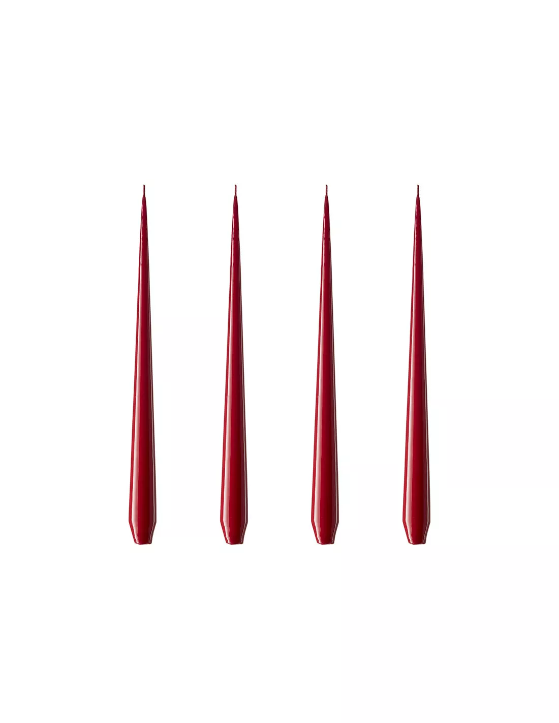 Lot 4 Cierges Rouge Laqués - Ester&Erik