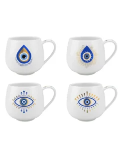 Lot De 4 Mugs Chance Céramique