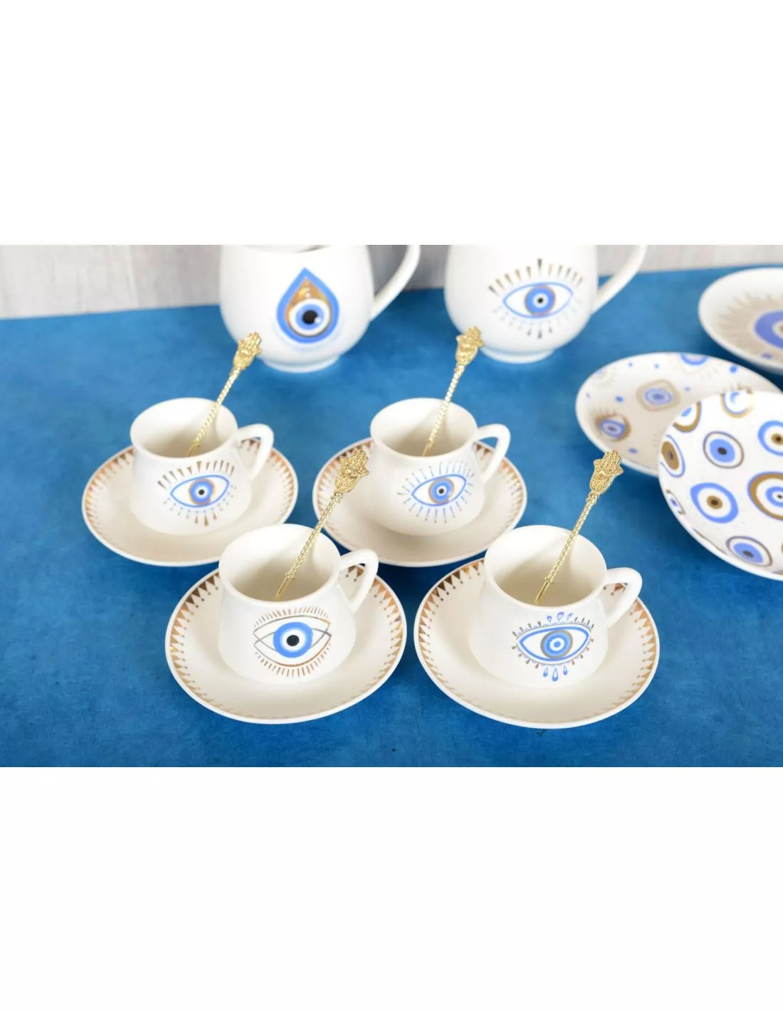 Lot De 4 Tasses à Café Oeil Chance – Image 3