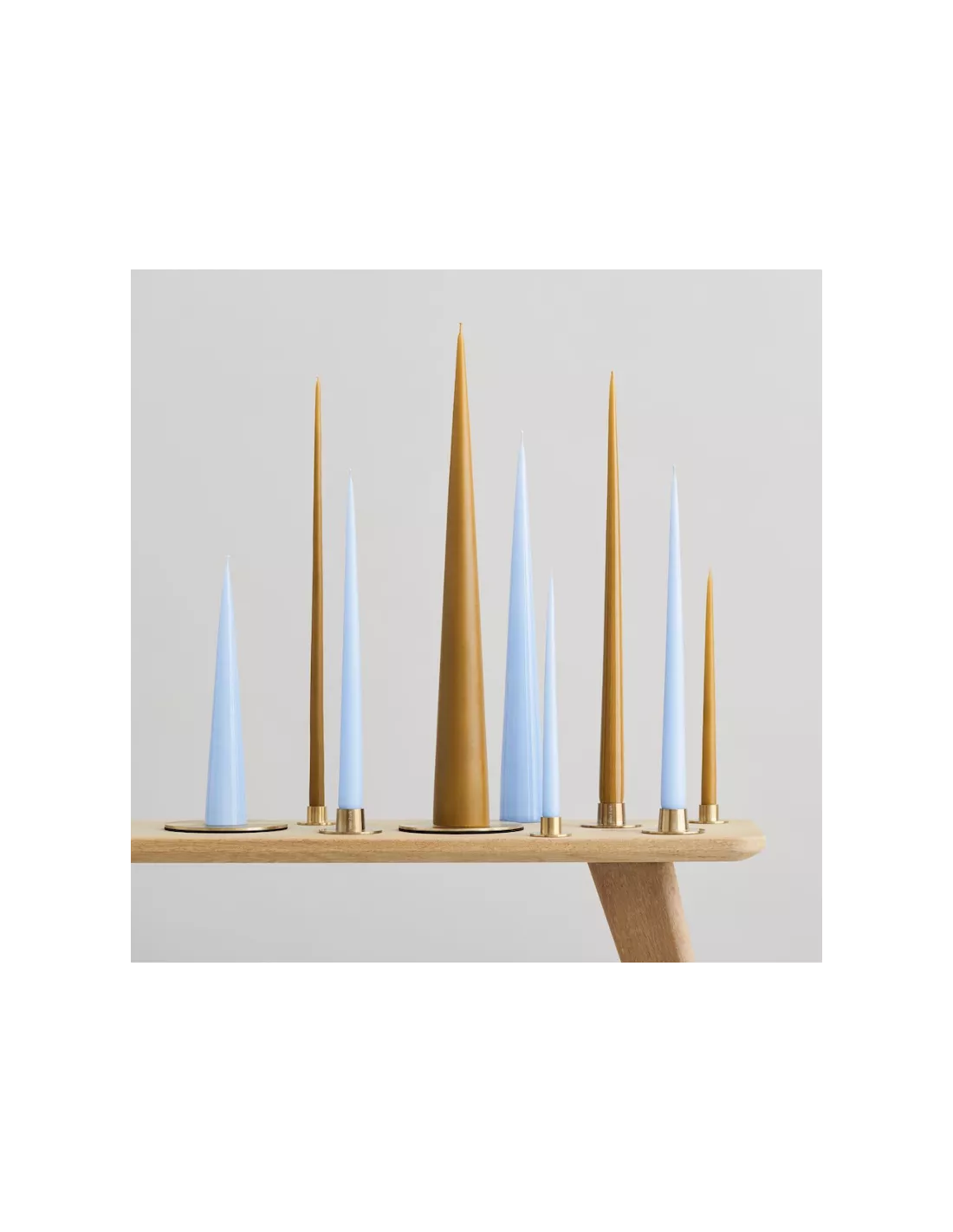 Petit Support Bougie Pilier DorĂ© Mat - Ester & Erik â Image 2