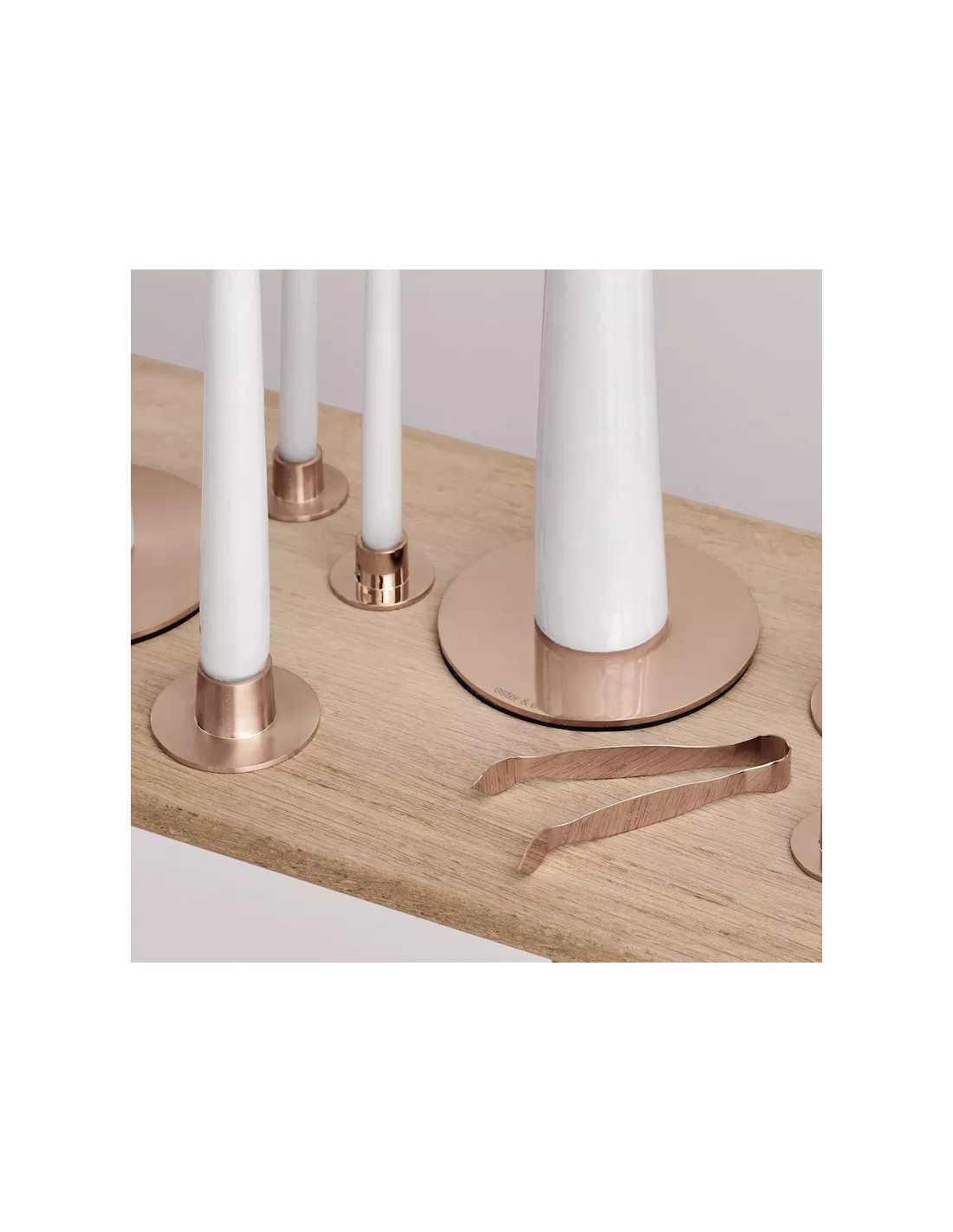 Petit Support Bougie Pilier DorĂ© Mat - Ester & Erik â Image 6