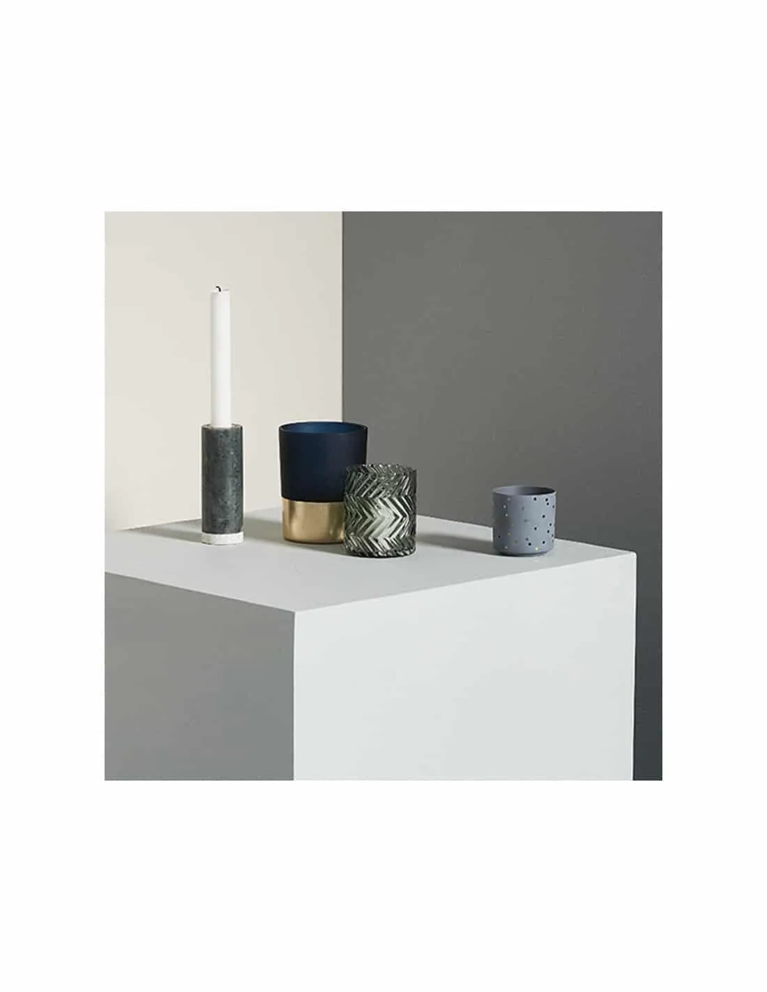 Photophore Bleu - Paillettes Dorées – Image 2