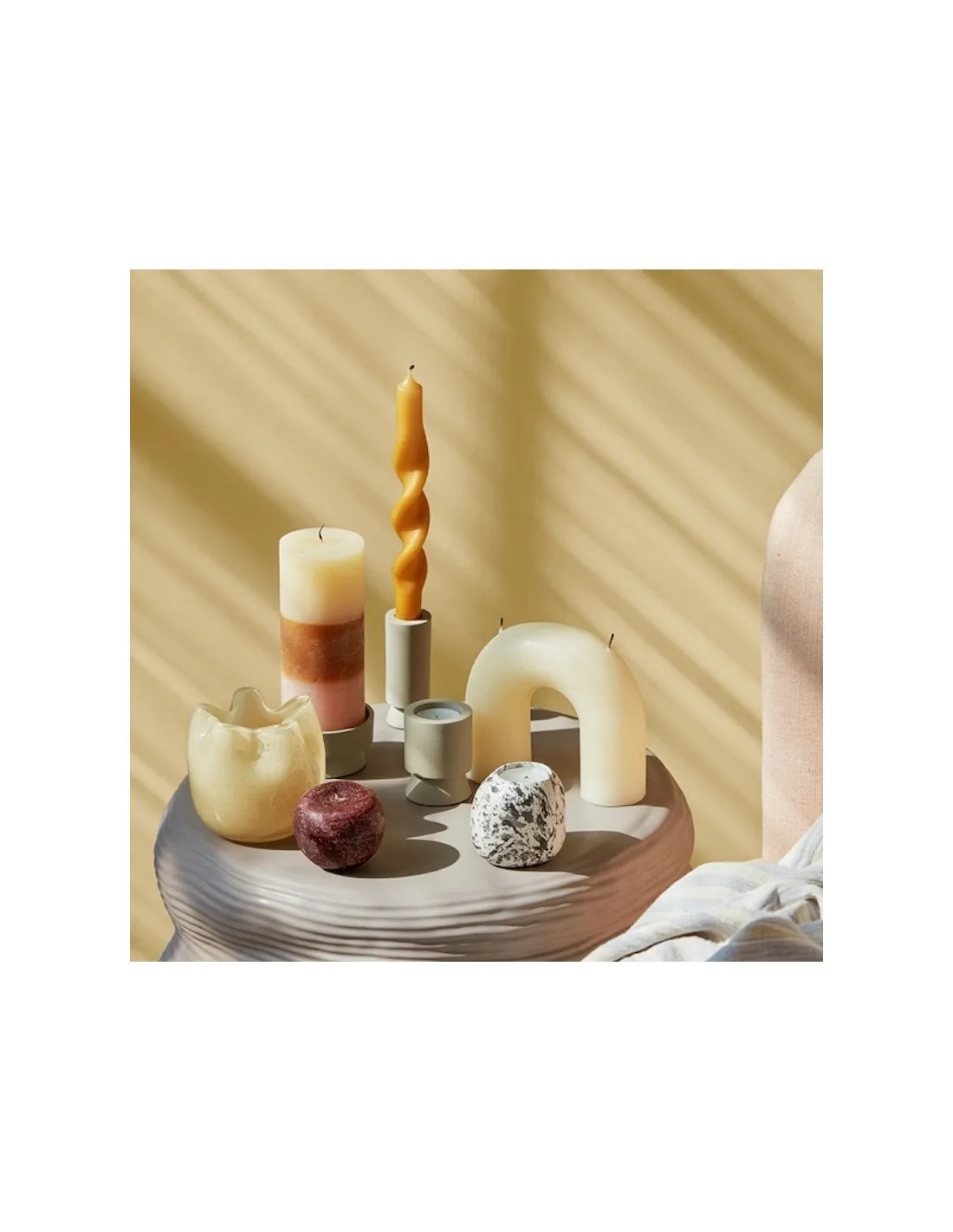 Broste Copenhagen Set De 2 Cierges TorsadĂ©s - Terracotta â Image 2