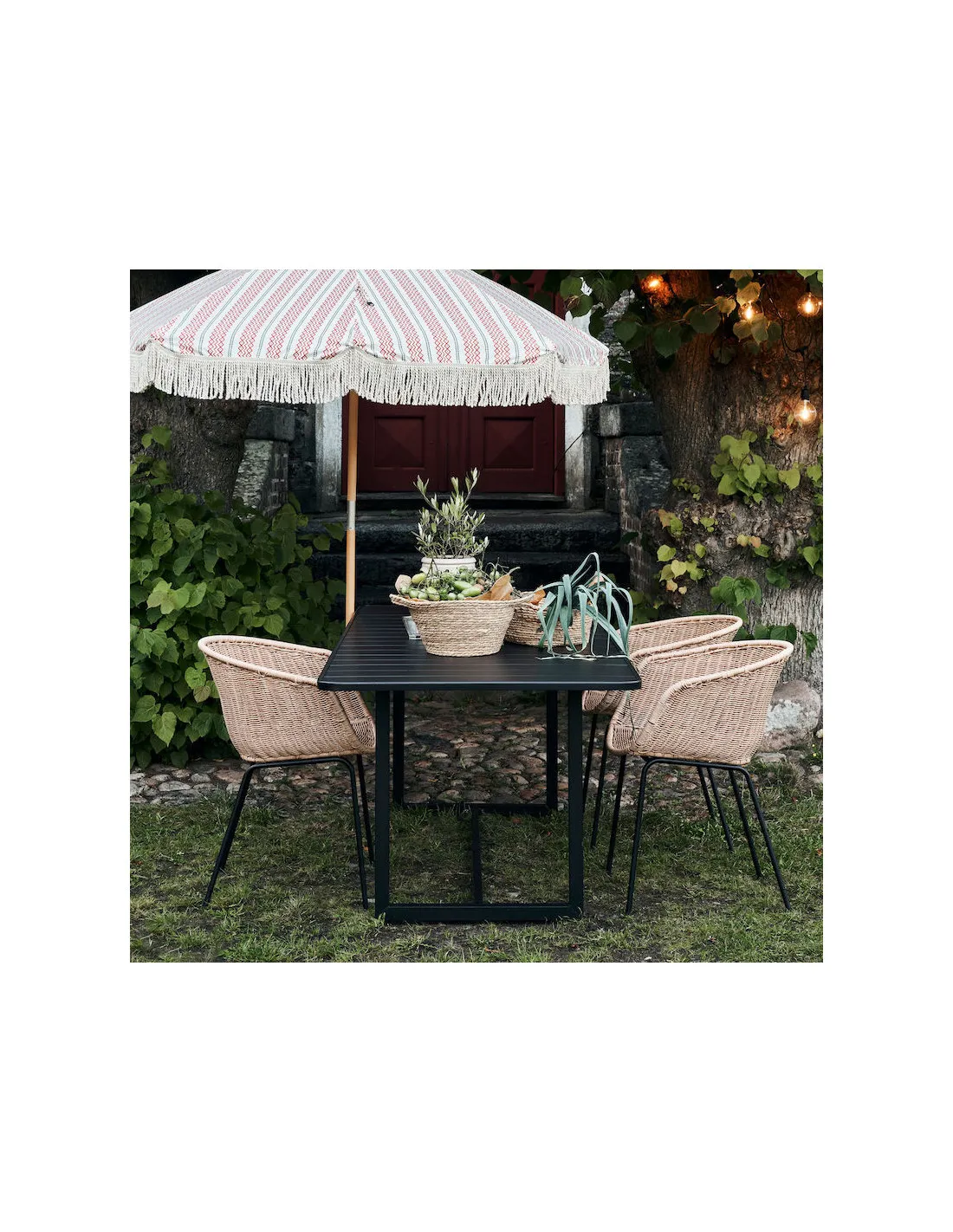 House Doctor Table D'extérieur Métal Noir 200x90 – Image 5