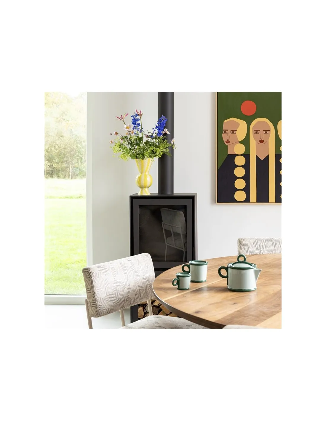 & Klevering Vase Klevering Rhombic - Jaune – Image 3