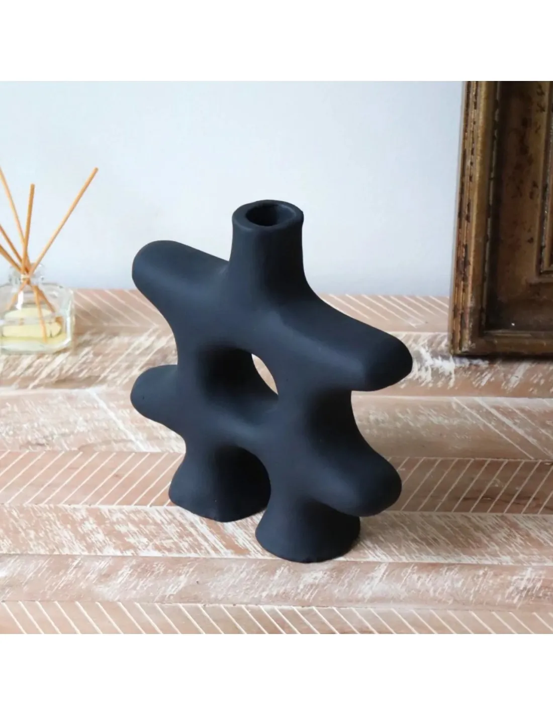 Vase Terre Cuite Nova - Noir â Image 2